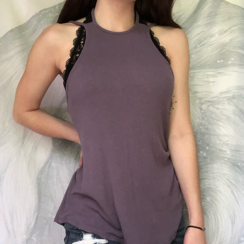 TWO FOR TEN - Strappy Purple Top